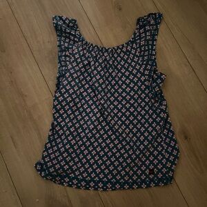 Girls Blouse in Blue and Pink Pattern